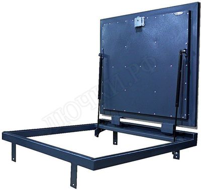 Напольный люк Самоподъемный Усиленный, Короб, Сталь, 2 створки Напольный люк Самоподъемный Усиленный, Короб, Сталь, 2 створки